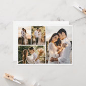 Carte Créez votre propre collage de 4 photos (Devant/Arrière en situation)
