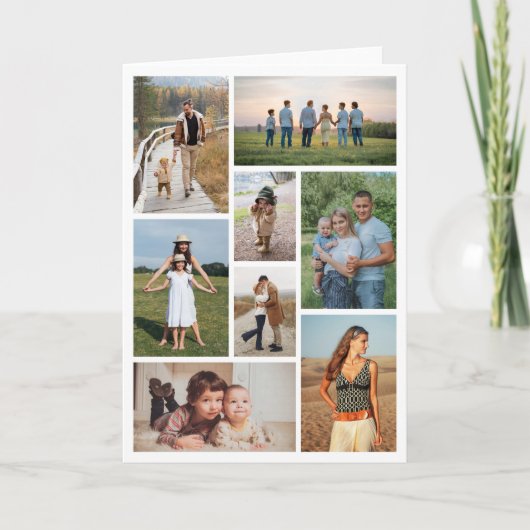 Carte Créez Votre Propre Collage de 8 Photos (Devant)