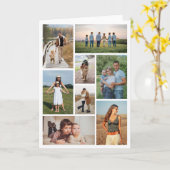 Carte Créez Votre Propre Collage de 8 Photos (Fleur jaune)