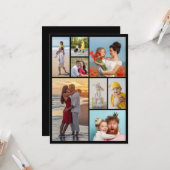 Carte Créez votre propre collage de 8 photos (Devant/Arrière en situation)