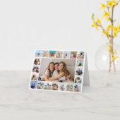 Carte Créez votre propre collage photo 21 modifiable en  (Fleur jaune)