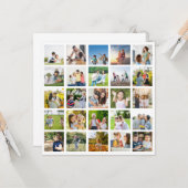 Carte Créez Votre Propre Collage Photo de 25 Photos Modi (Devant/Arrière en situation)