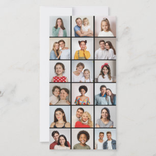 Carte Créez votre propre collection de 18 photos couleur