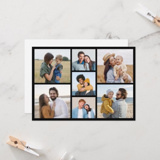 Carte Créez votre propre collection de 7 photos (Devant/Arrière en situation)