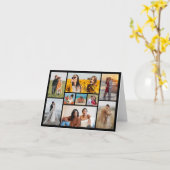 Carte Créez votre propre collection de 9 photos pliée (Fleur jaune)