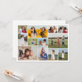 Carte Créez votre propre collection de photos 12 voeux (Devant/Arrière en situation)