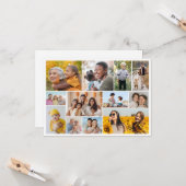 Carte Créez votre propre collection de photos 12 voeux (Devant/Arrière en situation)