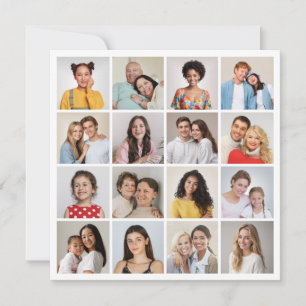 Carte Créez votre propre collection de photos 16 à chaqu