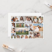 Carte Créez votre propre collection de photos 20 salutat (Devant/Arrière en situation)