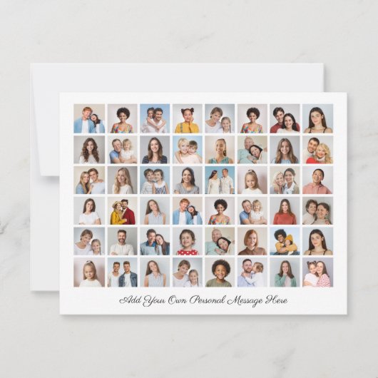 Carte Créez votre propre collection de photos 48 Ajouter (Devant)