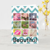 Carte Créez votre propre collection de photos Chevron (Fleur jaune)