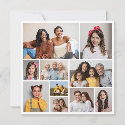 Carte Créez votre propre collection de photos de 10 voeu (Devant)