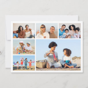 Carte Créez votre propre collection de photos de 6 voeux