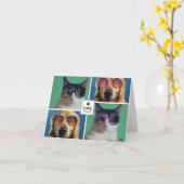 Carte Créez votre propre collection photo de 4 animaux d (Fleur jaune)