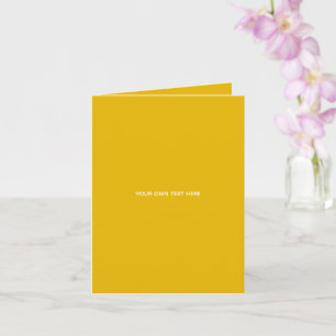 Carte Créez Votre Propre Conception Personnalisée Jaune