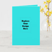 Carte Créez votre propre cyan (Fleur jaune)