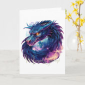 Carte Créez Votre Propre Dragon Mystique Violet (Fleur jaune)