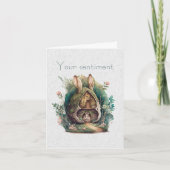 Carte Créez votre propre hutte de lapin de printemps (Devant)