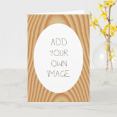 Carte Créez votre propre image ovale (Fleur jaune)