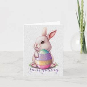 Carte Créez votre propre lapin mignon et œuf coloré