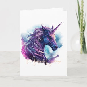 Carte Créez votre propre licorne mythique violette