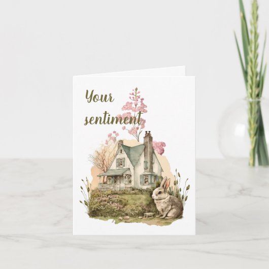 Carte Créez votre propre maison de lapin et vos Fleurs s (Devant)