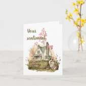 Carte Créez votre propre maison de lapin et vos Fleurs s (Fleur jaune)