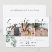 Carte Créez votre propre Mariage de verdure Eucalyptus p (Devant / Derrière)