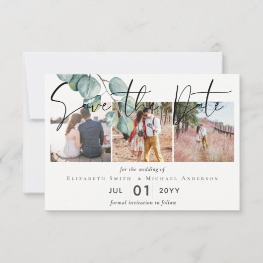 Carte Créez votre propre Mariage de verdure Eucalyptus p (Devant)