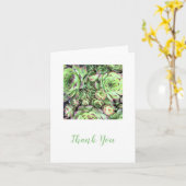 Carte Créez votre propre Merci photo Carré (Fleur jaune)