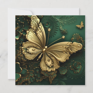 Carte Créez votre propre papillon Gold personnalisé