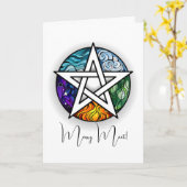 Carte Créez Votre Propre Pentacle Élemental (Fleur jaune)