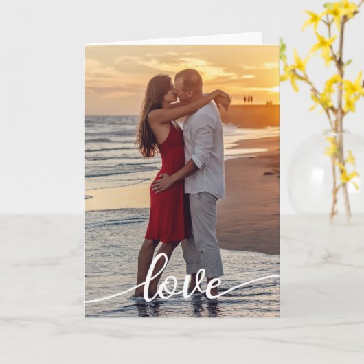 Carte Créez votre propre script d'amour Romantique Coupl (Fleur jaune)