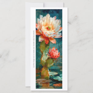 Carte Créez votre propre Signet de fleur de cactus peint