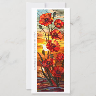 Carte Créez votre propre Signet de Poppies en Verre Tres