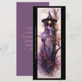 Carte Créez votre propre Signet de sorcière d'automne vi (Devant / Derrière)