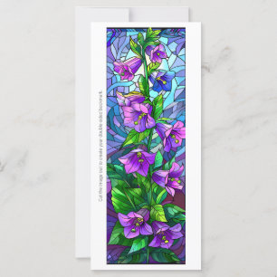 Carte Créez votre propre Signet Foxglove violet en verre