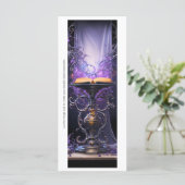 Carte Créez votre propre Signet gothique violet Grimoire (Debout devant)