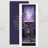 Carte Créez votre propre Signet gothique violet Grimoire (Devant / Derrière)