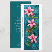 Carte Créez votre propre Signet Hibiscus rose peint (Devant / Derrière)