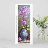 Carte Créez votre propre Signet Vase Orchidées Peint (Debout devant)