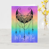 Carte Créez votre propre silhouette de lune florale de B (Fleur jaune)