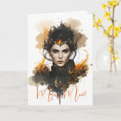 Carte Créez votre propre sorcière incendie (Fleur jaune)