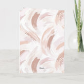 Carte Crème Blush Rose Abstrait Anniversaire (Dos)