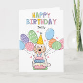 Carte Crème Cockapoo Cavapoo Chien Joyeux Anniversaire (Devant)
