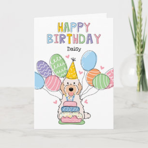 Carte Crème Cockapoo Cavapoo Chien Joyeux Anniversaire
