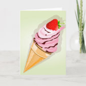 Carte Crème De Glace À La Fraise (Devant)