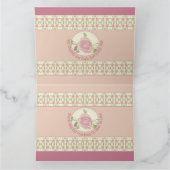 Carte Crème Et Rose Avec Rose Dusté (Intérieur)