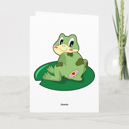 Carte Crème Frog Leaf Heart (Dos)