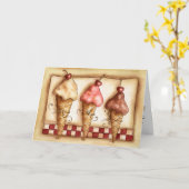 Carte Crème glacée (Fleur jaune)